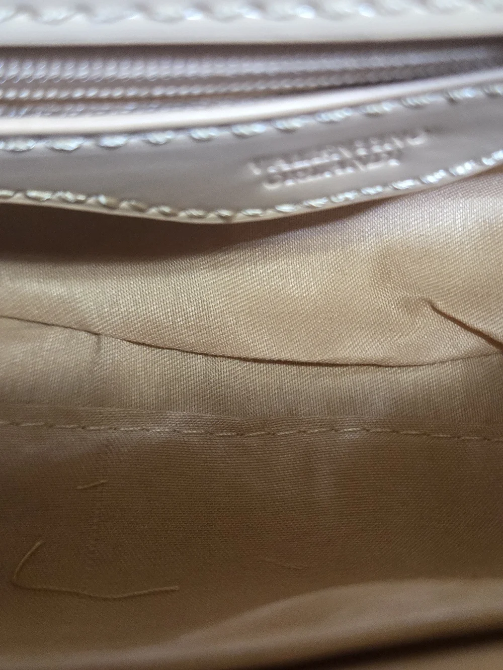 Valentino Orlandi Quilted Patent Vegan Leather Shoulder Bag in Nude - Picture 7 of 12